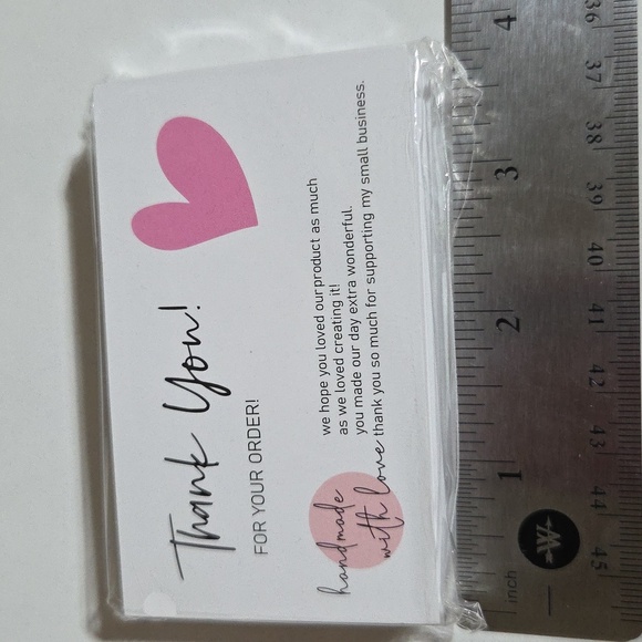 Handmade Thank You Cards 50 Pack - Picture 2 of 2